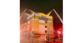 Over 100 Memphis firefighters responded early Monday morning when an intentionally set fire destroyed a motel.