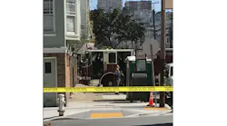 Two San Francisco pumpers collided at an intersection Friday.