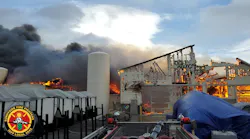 Sunnyside firefighters spent hours at the scene of a fire at a fertilizer plant.