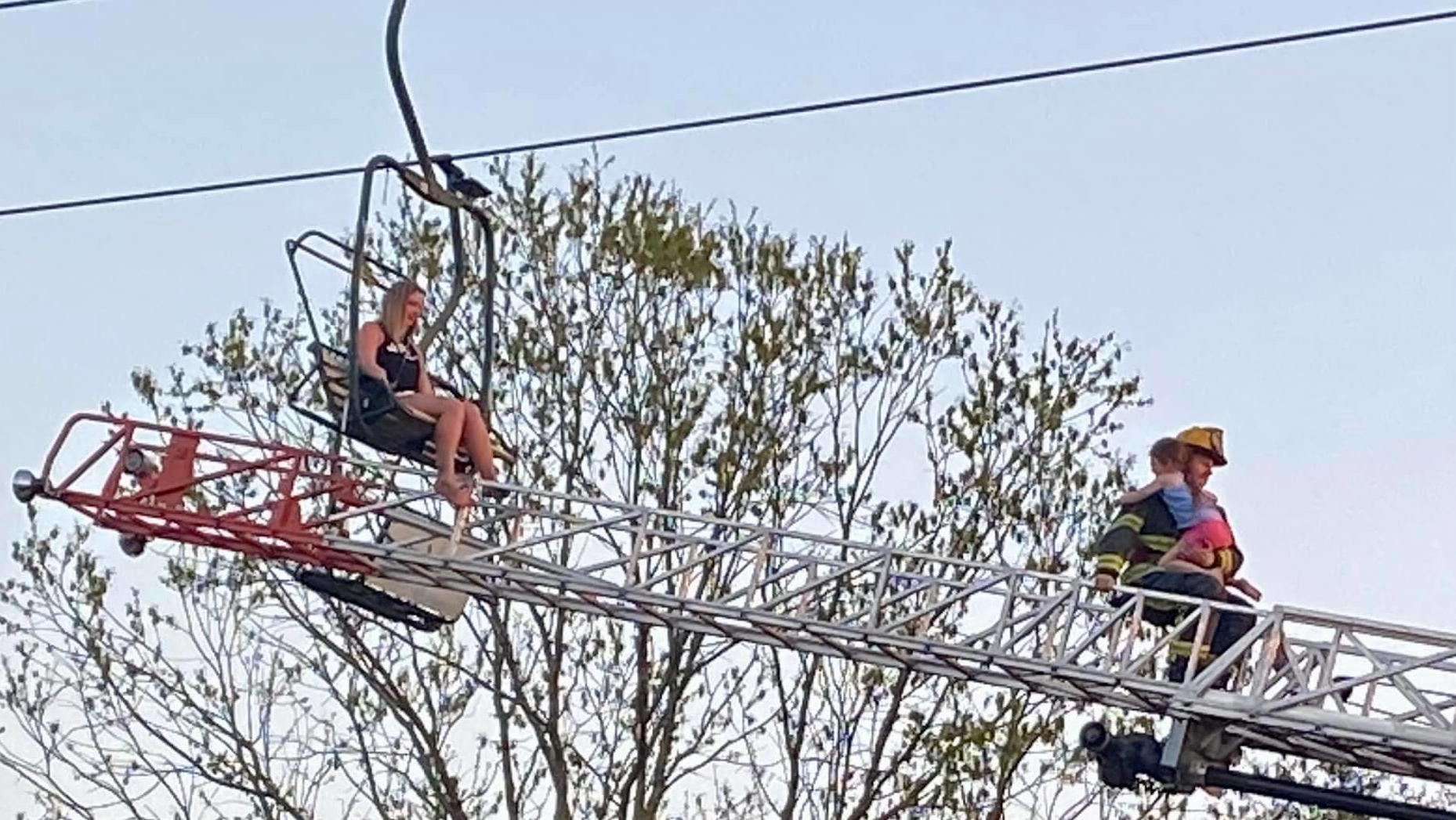Montgomery firefighters rescued six riders from the zoo's sky lift.