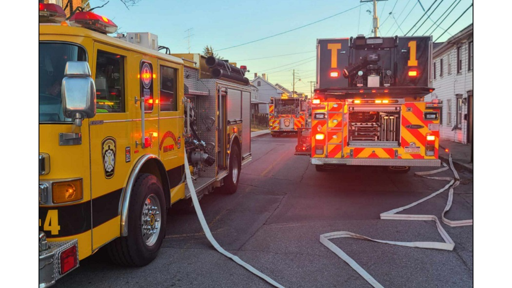 A Chambersburg firefighter sustained minor injuries after being stuck by a vehicle during a call.