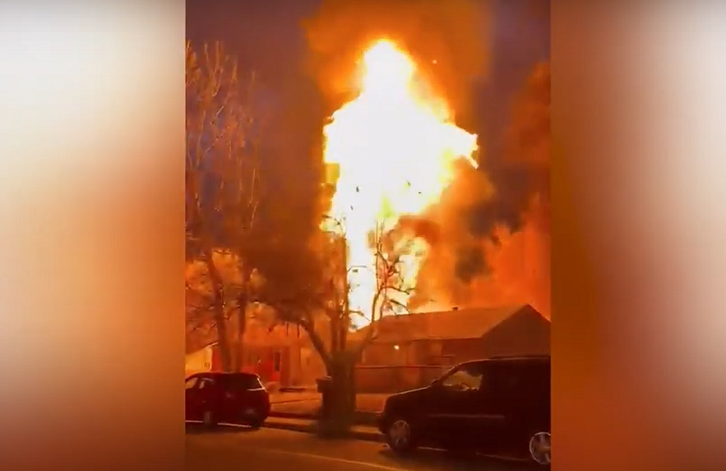 Longmont firefighters battled an early morning garage fire with multiple explosions that shook a neighborhood.