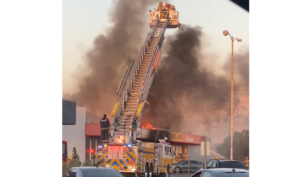An explosion and fire injured three people and damaged multiple businesses in a Glendale strip mall.