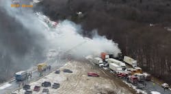 A massive pile-up during a snow squall on Interstate-81 in Foster Township sparked a large fire and claimed five lives. A massive pile-up during a snow squall on Interstate-81 in Foster Township sparked a large fire and claimed five lives.