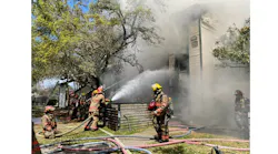 New Orleans firefighters battled a three-alarm apartment fire that injured one resident.