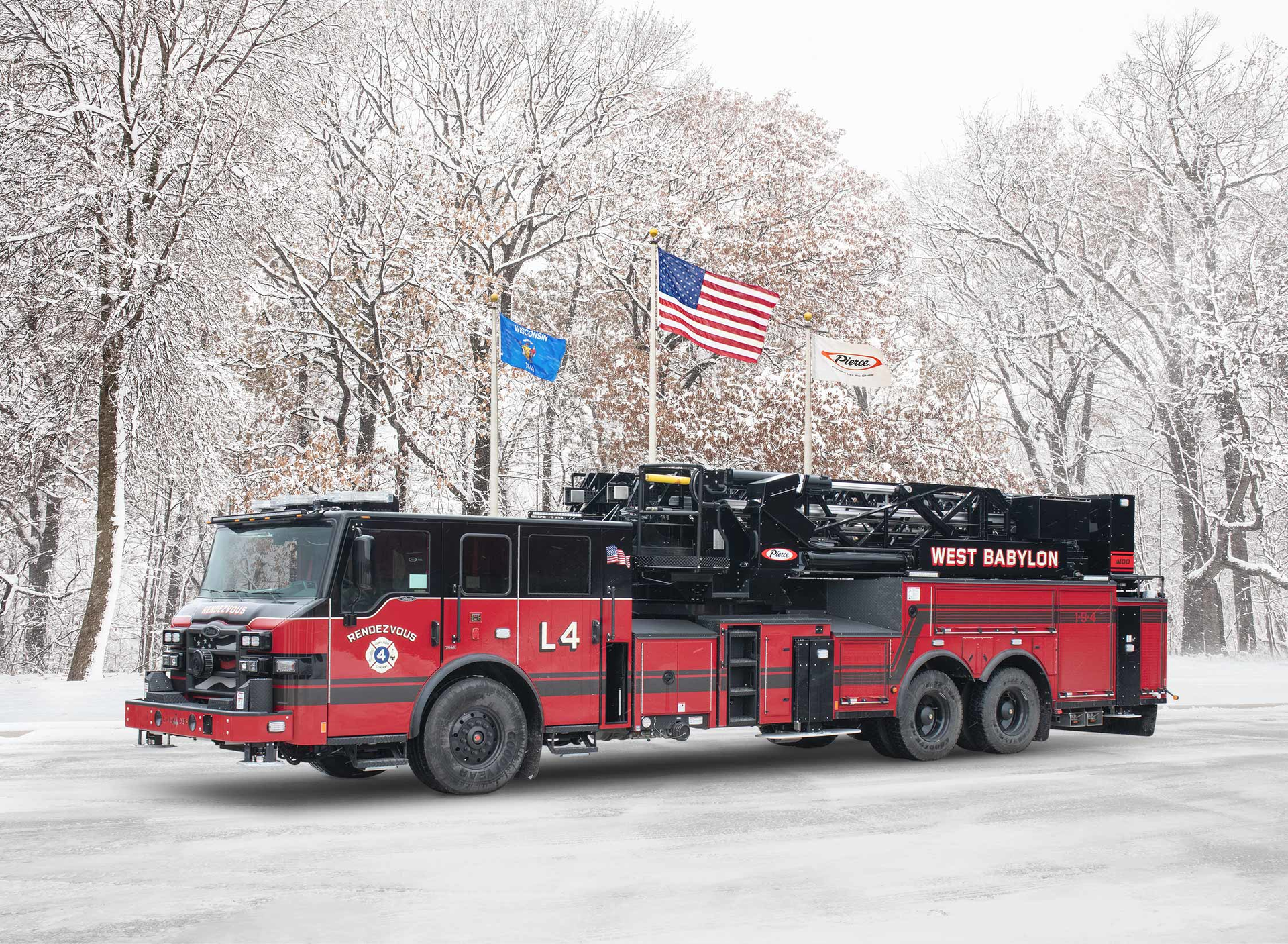 The West Babylon Fire Department has taken delivery of a custom-built Pierce Ascendant 100- foot Heavy-Duty aerial tower.