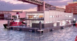 After two years and $50 million the San Francisco Fireboat Department has opened floating Fire Station 35 for operations. After two years and $50 million the San Francisco Fireboat Department has opened floating Fire Station 35 for operations.