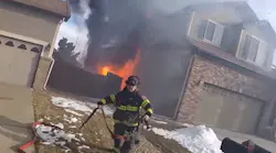 South Metro firefighters battled heavy fire that started on the exterior of a two-story dwelling.