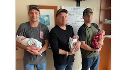 Three Fort Belvoir firefighter became new fathers within a twenty-four-hour period at the same hospital.