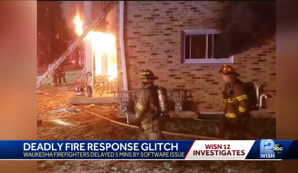 A dispatch system error caused a delayed response to a fatal apartment fire in Waukesha.