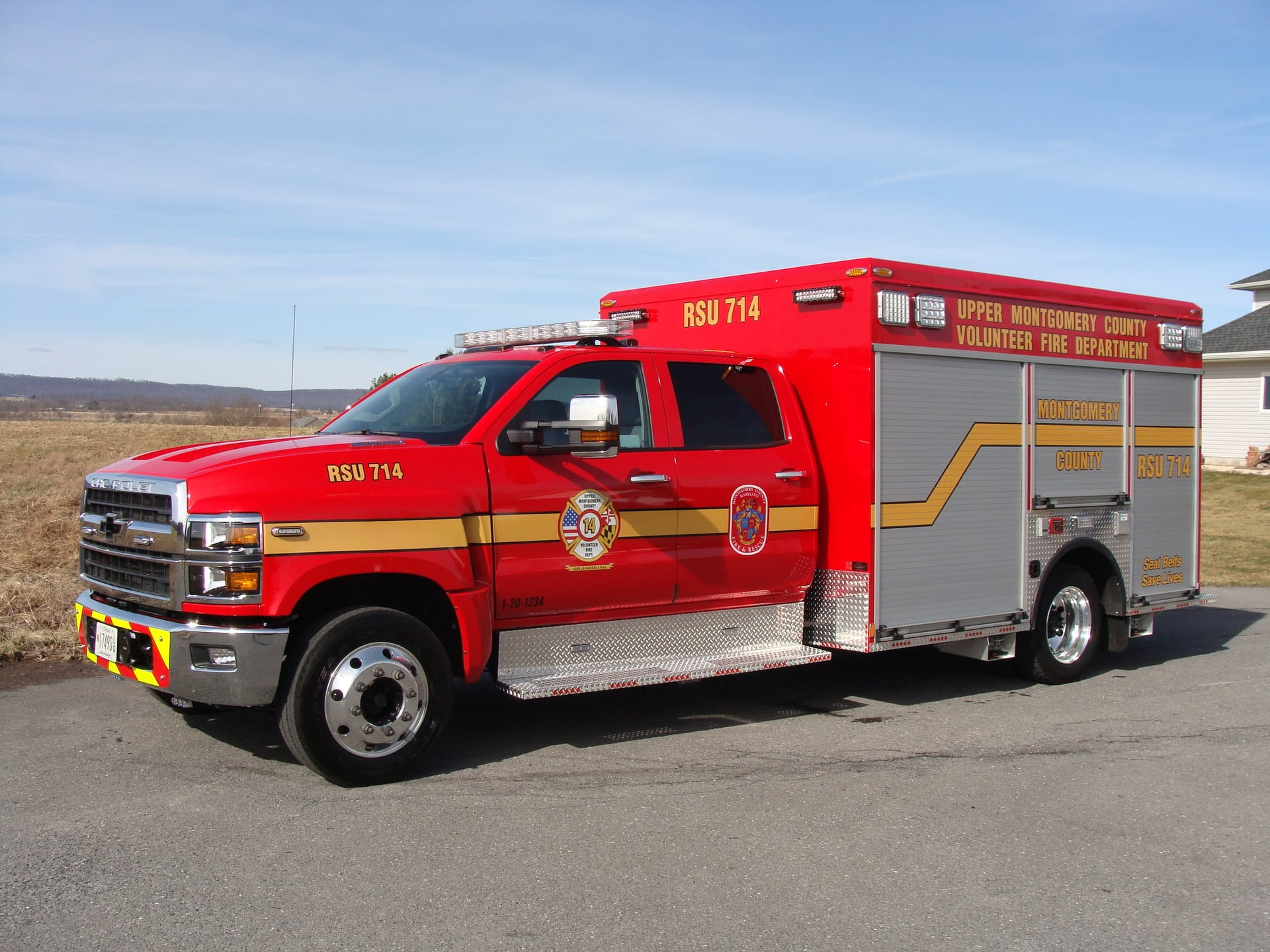 The Upper Montgomery County V.F.D. has taken delivery of a custom-built Swab Wagon Company rescue truck built on a Chevrolet 6500 chassis.