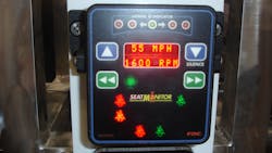 A digital display on a vehicle data recorder (VDR) gives the operator and the officer a variety of safety information about the apparatus and the onboard personnel.