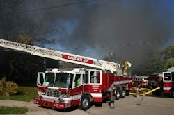 This straight ladder company replaced a 102-foot rear-mount tower ladder quint where the data didn’t support the need for a pumping apparatus. This straight ladder company replaced a 102-foot rear-mount tower ladder quint where the data didn’t support the need for a pumping apparatus.