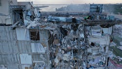 Drones were used to map the Champlain Towers South incident scene for engineering evaluation of structural integrity, among several uses. Drones were used to map the Champlain Towers South incident scene for engineering evaluation of structural integrity, among several uses.