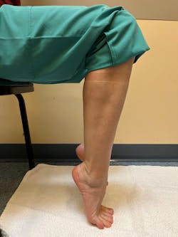 For toe extensions, keeping your toes flat on the floor, lift both heels as high as possible until you feel a stretch within the bottom of your foot. For toe extensions, keeping your toes flat on the floor, lift both heels as high as possible until you feel a stretch within the bottom of your foot.