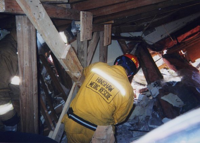 Rescuers must shore unstable areas of the void while they access and remove the victim.