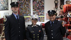 The three members featured in the emotional video, Deputy Chief Lorena Concepcion-Martinez, Paramedic Juan Gavilanes and EMT Michael Watenberg, were on hand at the opening ceremonies. The three members featured in the emotional video, Deputy Chief Lorena Concepcion-Martinez, Paramedic Juan Gavilanes and EMT Michael Watenberg, were on hand at the opening ceremonies.