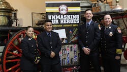 (From left) Deputy Chief Lorena Concepcion-Martinez, Paramedic Juan Gavilanes, EMT Michael Watenberg and FDNY Chief of EMS Lillian Bonsignore.