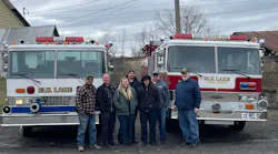 The Elk Lake, PA, Volunteer Fire Company donated two pumpers to the Washington Park Fire Department in Illinois after a blaze destroyed their station and apparatus.