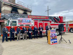 Kenneth Martin, treasurer of CapCOG and president of Upper Allen Township Board of Commissioners explained details about the $2.2 million grant and how all 21 fire companies involved will benefit.