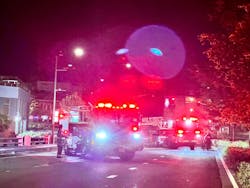 A fire broke out under a bridge at the south end of Lake Merritt in Oakland, California, on Thursday, April 28, 2022. A fire broke out under a bridge at the south end of Lake Merritt in Oakland, California, on Thursday, April 28, 2022.