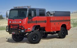 The Straya 4x4 is the first ever purpose-built wildland/urban interface fire truck chassis. Its cab-over design and military-grade performance offers best-in-class maneuverability and visibility and off-highway capabilities for use in the most demanding work environments. The Straya 4x4 is the first ever purpose-built wildland/urban interface fire truck chassis. Its cab-over design and military-grade performance offers best-in-class maneuverability and visibility and off-highway capabilities for use in the most demanding work environments.