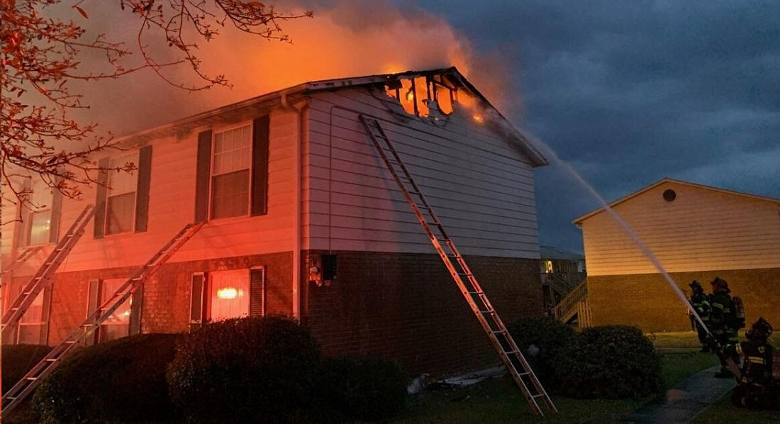 Columbia Fire Department battled a two-alarm apartment fire that damaged multiple units displacing 15 occupants.