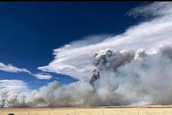 The Cooks Peak Fire in Mora County had more than doubled in size overnight, ballooning to 21,200 acres from 8,000 with zero percent containment. The Cooks Peak Fire in Mora County had more than doubled in size overnight, ballooning to 21,200 acres from 8,000 with zero percent containment.