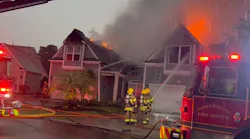 Horry County firefighters battled a three-alarm blaze the damaged multiple townhouse units in Myrtle Beach.