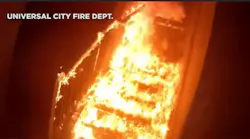 A house fire that injured a Universal City firefighter has resulted in two teenagers being charged with arson.