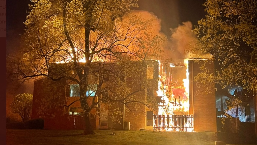 Nashville firefighters rescued a resident at a condominium fire that damaged ten units and left residents from two buildings homeless.