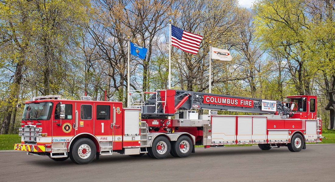 The Columbus Division of Fire has taken delivery of a custom-built Pierce Ascendant aerial ladder truck.