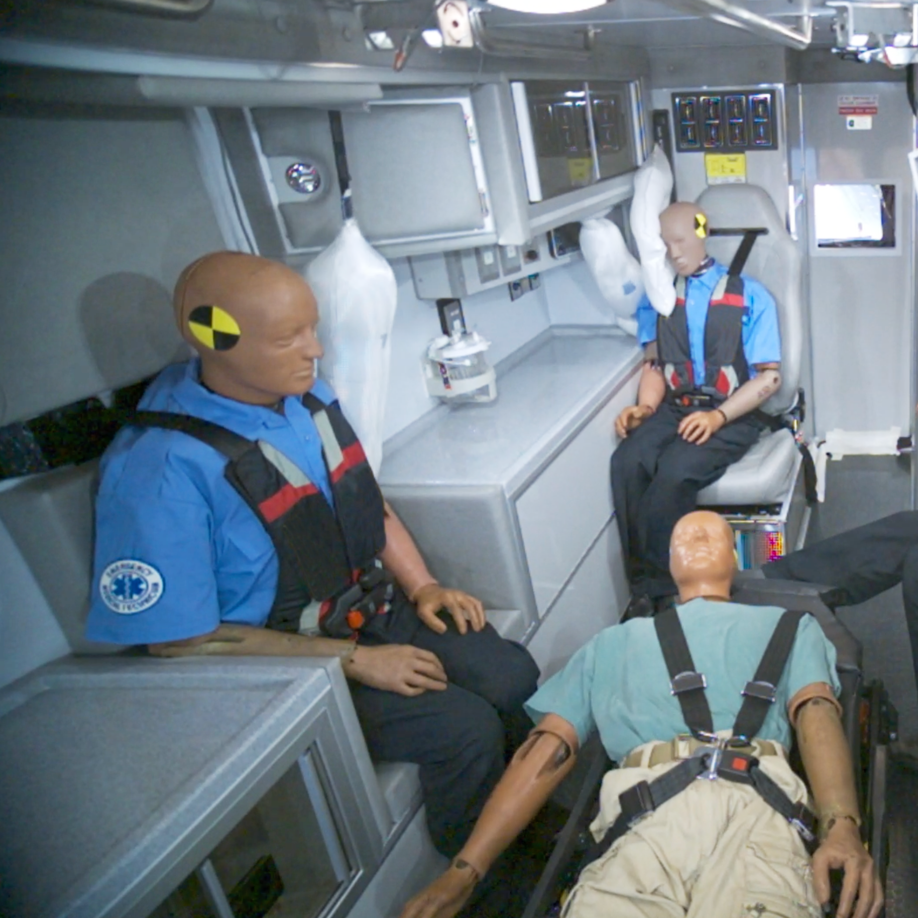 The RollTek airbag system, that combines side airbag protection for rollovers with the latest advances in seat belt technology, is now available on all REV ambulance brands.