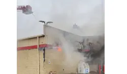 Saint Louis firefighters battled a two-alarm fire at a Family Dollar store. Saint Louis firefighters battled a two-alarm fire at a Family Dollar store.