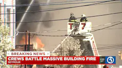 Multiple fire department battled a three-alarm fire that tore through downtown Seymour damaging multiple businesses.
