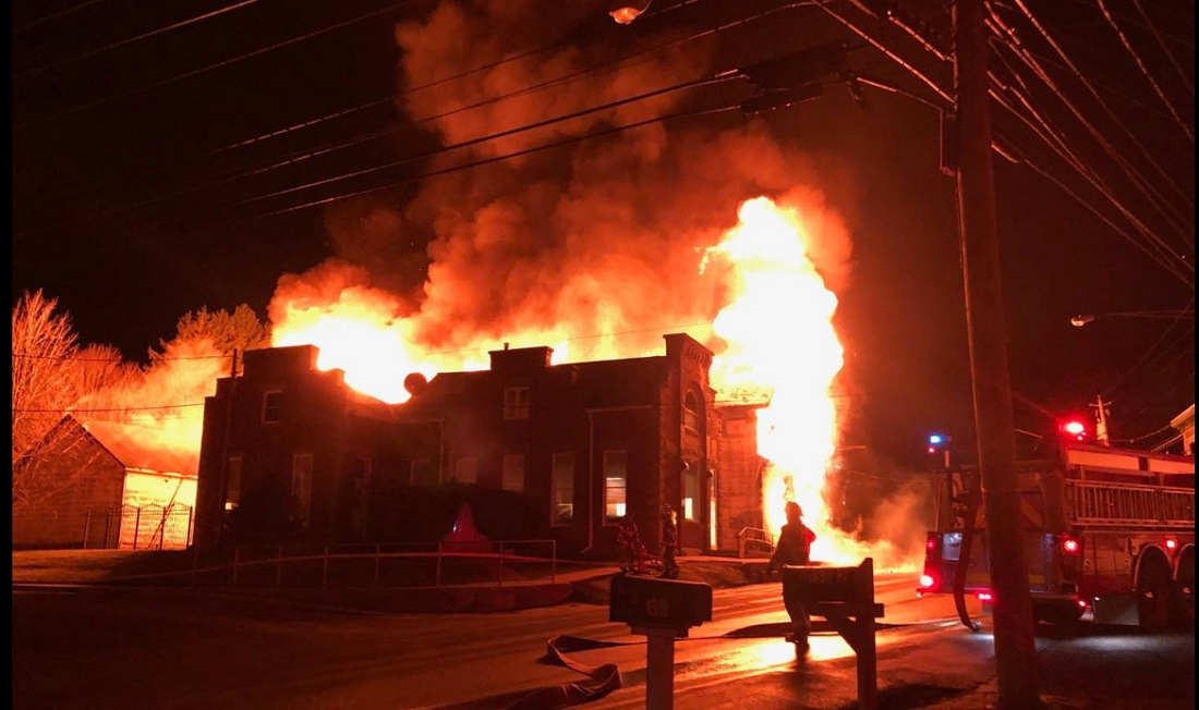 A massive fire tore through the small community of Worcester devastating the downtown area.