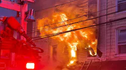 Allentown firefighters battled a three-alarm fire that tore through a rowhome sending a family of six to the hospital.