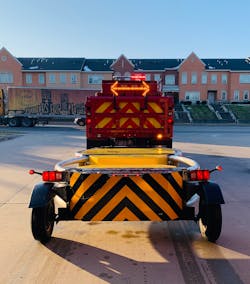 The response area of the Grand Rapids, MI, Fire Department has two freeway systems that have relatively sharp curves. This means a short visibility time from when a motorist detects that members/apparatus are on the roadway until they encounter the firefighters’ workspace. The department’s Utility 2 blocker vehicle runs as many as 600 calls per year. The response area of the Grand Rapids, MI, Fire Department has two freeway systems that have relatively sharp curves. This means a short visibility time from when a motorist detects that members/apparatus are on the roadway until they encounter the firefighters’ workspace. The department’s Utility 2 blocker vehicle runs as many as 600 calls per year.