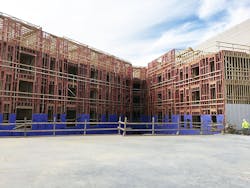 Fire departments should begin preplanning while a podium-style building is under construction and should be prepared to revise preplanning all the way until occupancy. Fire departments should begin preplanning while a podium-style building is under construction and should be prepared to revise preplanning all the way until occupancy.