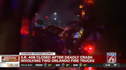 A driver was killed after crashing into Orlando fire apparatus at a previous accident scene.