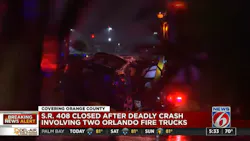 A driver was killed after crashing into Orlando fire apparatus at a previous accident scene.