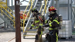 A scene from Polk County Fire Rescue Hazmat Roadshow tv video. A scene from Polk County Fire Rescue Hazmat Roadshow tv video.
