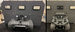The brand-new SWAT-BOT&trade;, mobile ballistic shield all terrain robot.