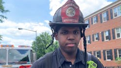 DC Fire and EMS probationary firefighter Kojo Saunders rescued an occupant from an apartment fire Saturday.