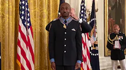 FDNY Firefighter Abraham Miller was one of six firefighters to received a Medal of Valor from President Joseph Biden on Monday.