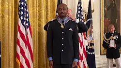 FDNY Firefighter Abraham Miller was one of six firefighters to received a Medal of Valor from President Joseph Biden on Monday.