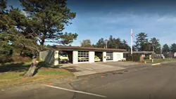 Members of the Gearhart Volunteer Fire Department and the community donated their time and efforts to build a cinder block fire station on Pacific Way in 1958.