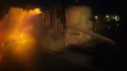 The loss of the trailer and its contents was estimated at about $100,000 by Peterborough Fire Chief Ed Walker.