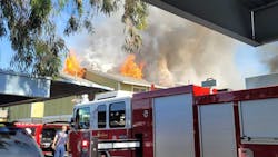 Fresno fire crews respond to an apartment fire near Marks and Dakota avenues on Monday, May 16, 2022. Fresno fire crews respond to an apartment fire near Marks and Dakota avenues on Monday, May 16, 2022.