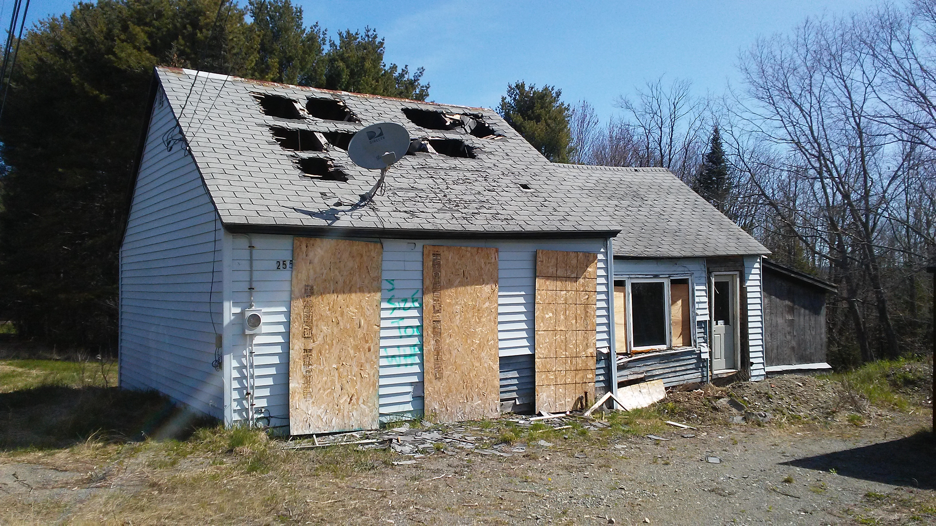 This house in Maine was used by the Maine Fire Service for a series of training incidents.